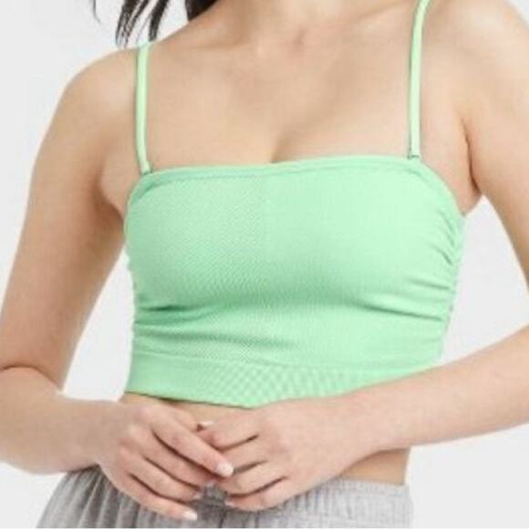 Tube Top‎ with Straps Seamless Green XS Crop Top - Picture 2 of 6